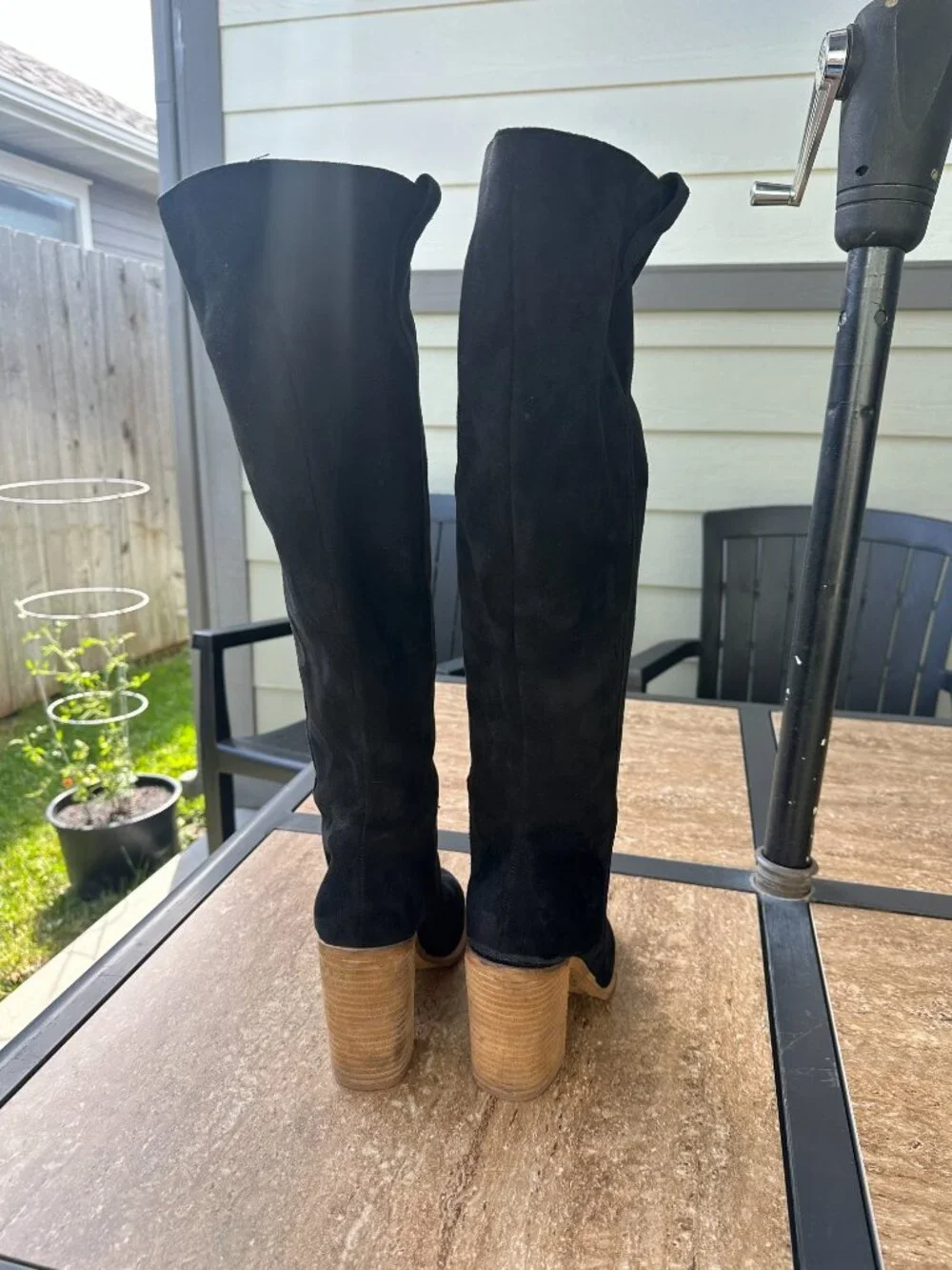 VICI Collection Saint Slouch Suede Boots Black Size 8.5